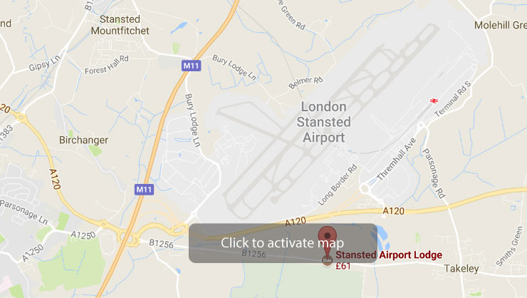 Stansted Airport Lodge Map