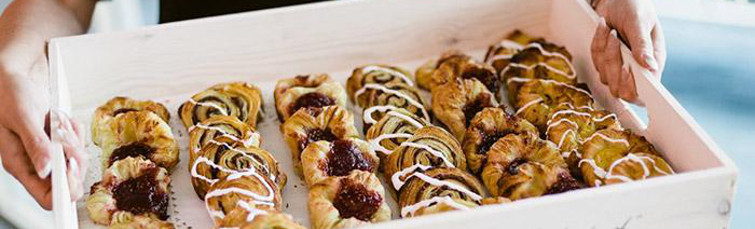 Pastries at the Aspire Lounge Newcastle Airport