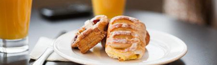 Pastries at the Bristol Airport Aspire Lounge