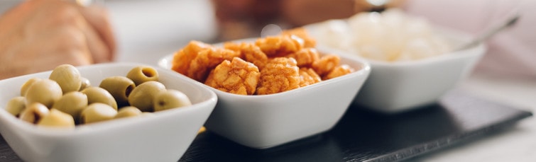 Snacks at the Aspire Plus Lounge