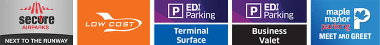 Edinburgh airport parking discount logos