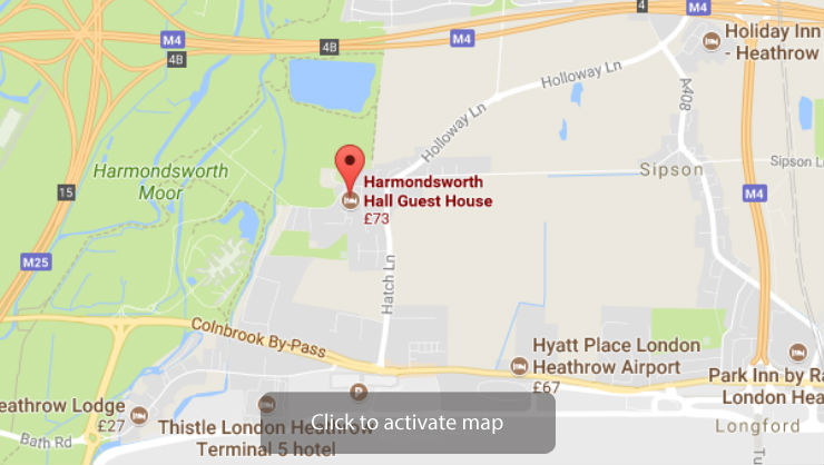 Harmondsworth Hall Map