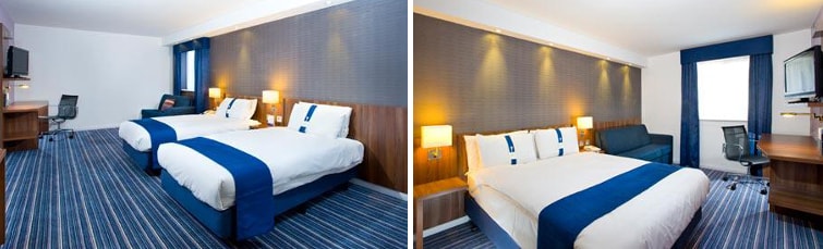 Rooms at the Holiday Inn Express Gatwick