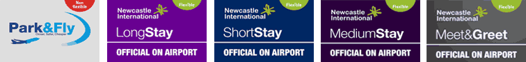 Newcastle airport parking discount code logos