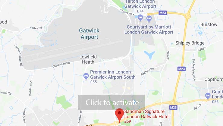 Sandman Signature Gatwick Map