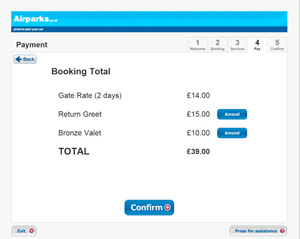 Booking total summary