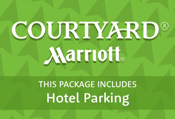 Courtyard by Marriott with parking at the hotel logo